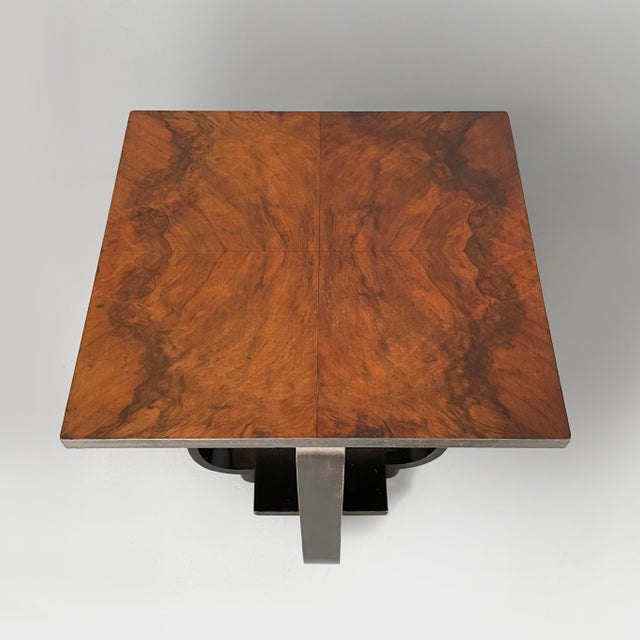 Art Deco Italian Coffee Table in Wood and Black Wood, 1930s For Sale - Image 3 of 14