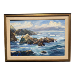 Marian Carter Seascape Original Painting, Signed