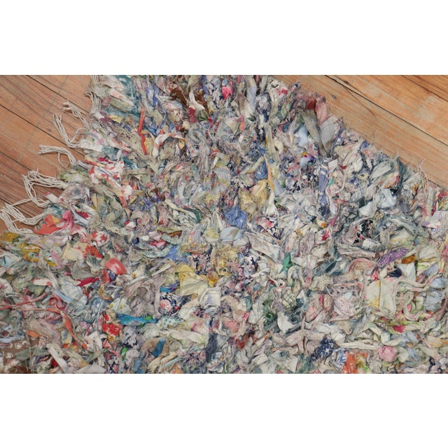 Late 20th Century Colorful American Braid Confetti Throw Size Rug For Sale - Image 14 of 18