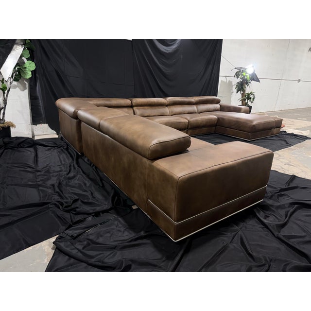 LOOM Earthline Modular Leather Sectional The LOOM Earthline Modular Leather Sectional is a one-of-one studio piece defined...
