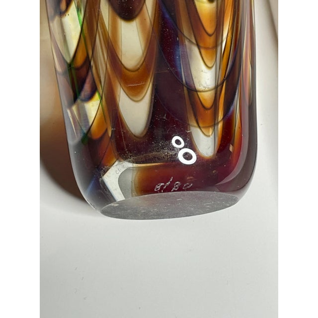 2000 - 2009 1980s Roger Gandelman Hand-Blown Studio Art Glass Vase, Signed For Sale - Image 5 of 6