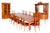 19th Century British Satin Wood Dining Room Set with 12 Chairs from Maple & Co., Set of 15 For Sale