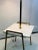 1950s Tommi Parzinger Style Marble and Brass Metal Floor Lamp Side Table For Sale - Image 5 of 10