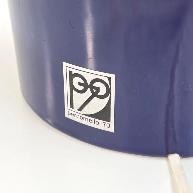 Blue Night Blue Stacking Ceramic Table Lamp from Perdomello, Italy, 1970s For Sale - Image 8 of 10