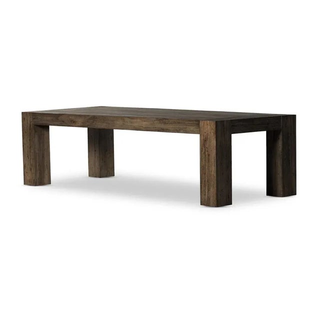 Four Hands Abaso 108" Dining Table, Ebony Rustic For Sale - Image 9 of 9
