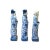 Figurative Chinese Distressed Blue White Color Fengshui Fok Lok Shao Figure Set For Sale - Image 3 of 6