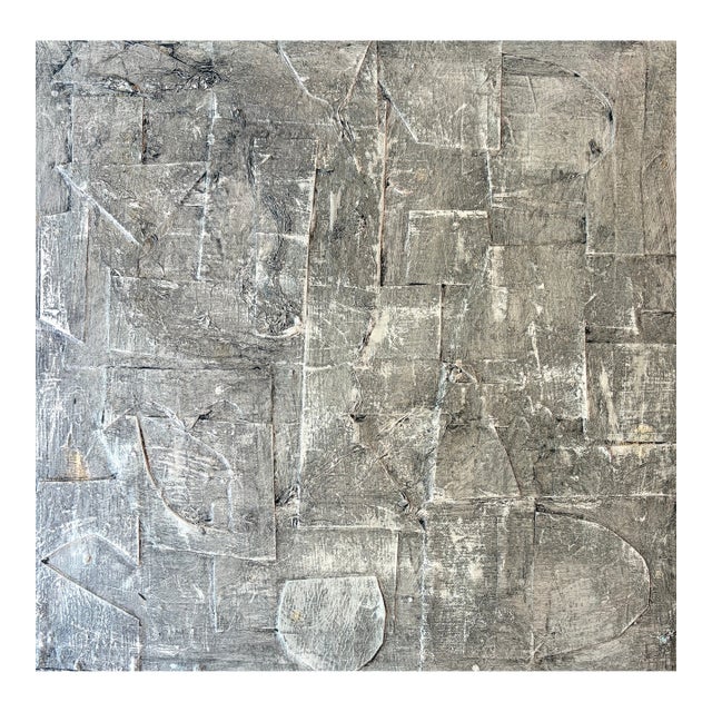 Sarah Trundle, Contemporary Abstract Black and White Collage, "Full Regalia" For Sale