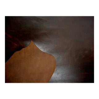 Ralph Lauren Cocoa Distressed Top Grain Leather Cowhide Upholstery Fabric- 54.2 Sq Ft 6.02 Sq Yards For Sale