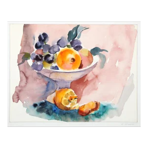 1960s "Still Life with Fruit P4.20" Watercolor Painting by Eve Nethercott