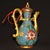 This is a finely crafted antique cloisonné enamel ewer or wine pot, featuring a pear-shaped body and a tall, flaring neck....