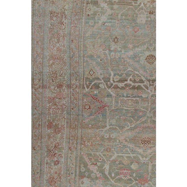 Early 20th Century Eloquent Feminine Oversize Persian Bidjar Rug - 10'9" x 18'9" For Sale - Image 4 of 6