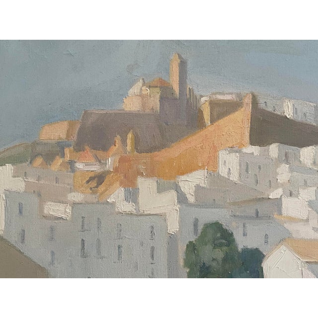 Mid-Century Modern Vintage 1964 Vicente Ferrer Guasch Ibiza Port Oil Painting – Vincent Price Sears Collection Provenance For Sale - Image 3 of 16