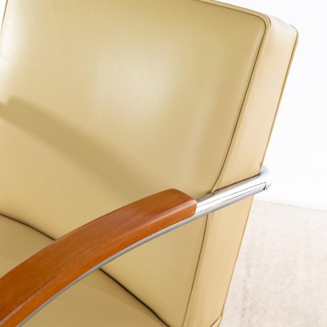 Vintage Bauhaus Chair in Brown Leather from Mücke & Melder, 1930s For Sale - Image 6 of 7