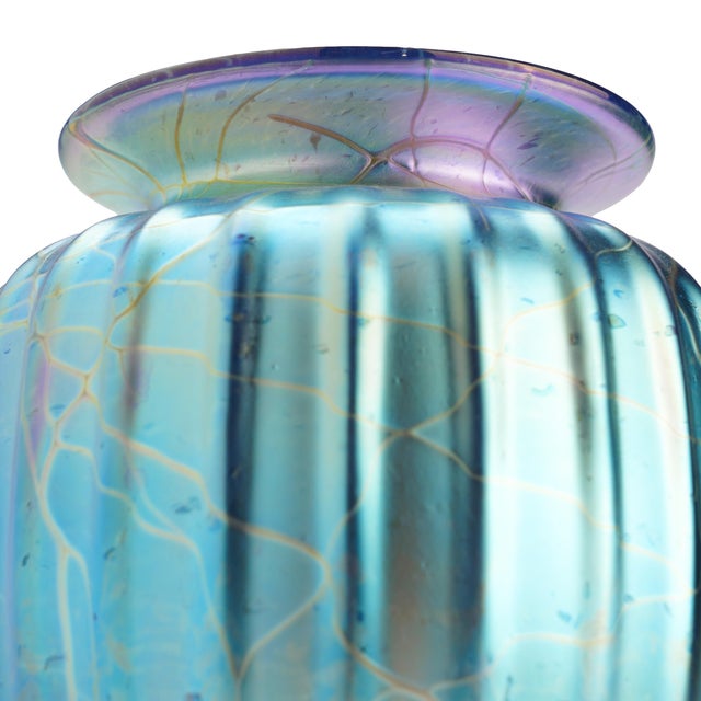 Glass Mayauel Ward Iridescent Blown Glass Vase, 2015 For Sale - Image 7 of 9