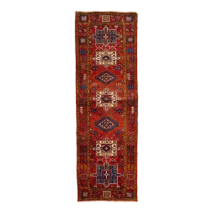 Red Vintage Handmade Heriz Tribal Wool Rug