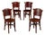 Antique Embossed Bentwood Chairs, 1900, Set of 4 For Sale