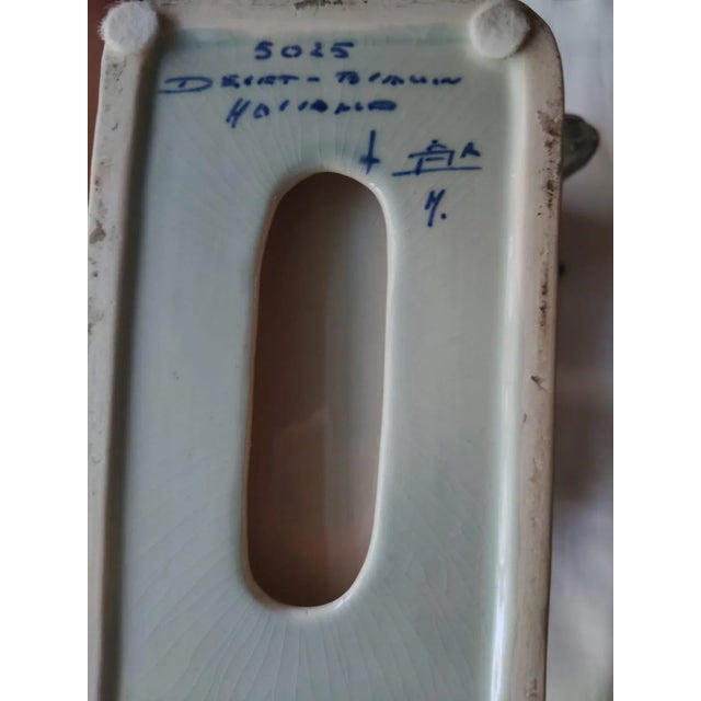 Delft Vintage Delft Cow With Blue Floral Decoration Made in Delft, Holland For Sale - Image 4 of 5