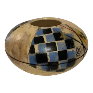 Modernist Raku Pottery Vessel by Ann Darling – Signed Studio Art