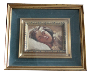 Francesco Galante, Sleeping Girl, 1960s, Oil on Canvas