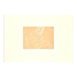 Sitting Woman - Original Etching by D. Catatore - 1960 1960 For Sale