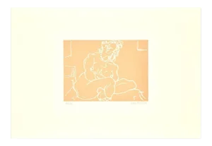 Sitting Woman - Original Etching by D. Catatore - 1960 1960