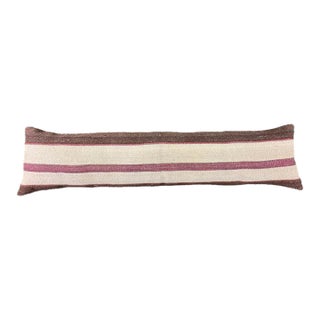 Turkish Hemp Pillow Cushion Natural Beige Brown Cushion Cover 12x46 For Sale