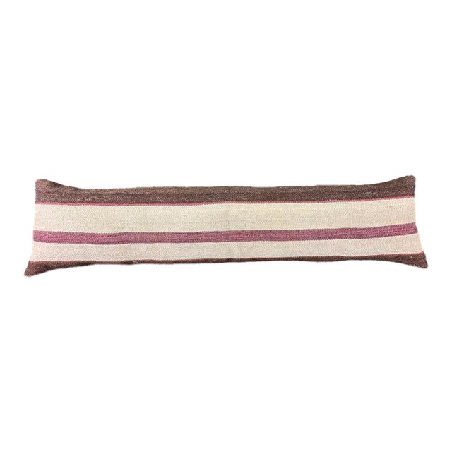 Turkish Hemp Pillow Cushion Natural Beige Brown Cushion Cover 12x46 For Sale