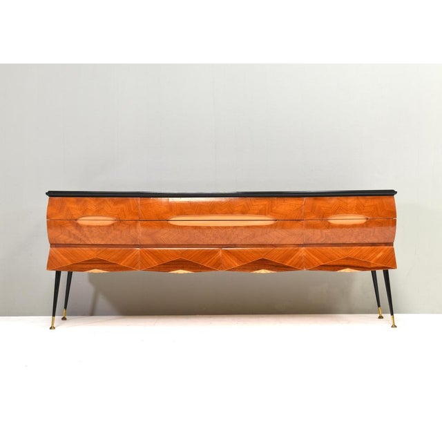 Italian Sideboard in Walnut by Vittorio Dassi, 1950s For Sale - Image 3 of 18