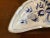 French Antique Blue & White Floral Half Moon Dishes- a Pair For Sale - Image 3 of 11