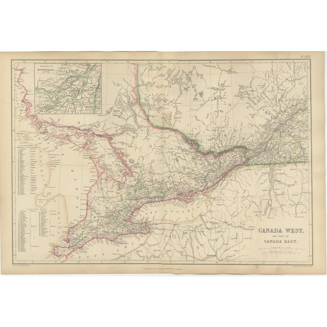 Antique Map of Canada, 1860s For Sale - Image 10 of 10