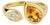 Toi Et Moi Gemstone Ring: Citrine and Moissanite, Size 7.5 For Sale