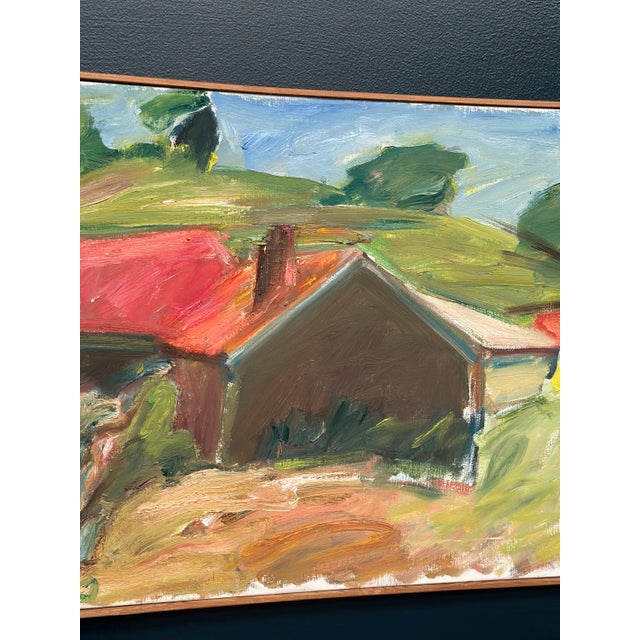 Mid-Century Modern Lennart Johansson, Strandhus Äleklinta, 1983, Oil on Canvas For Sale - Image 3 of 14