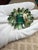 Mid-Century Modern Vintage DeLizza & Elster Green Rhinestone Gold Leaf Finding Brooch • Book Piece For Sale - Image 3 of 6