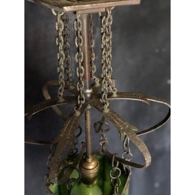Iron and Glass Gothic Pendant Light Chairish