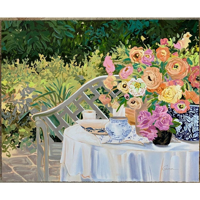 Impressionist Ellen Gunn Garden Moments Ii Circa 1990 Reproduction Print For Sale - Image 3 of 5