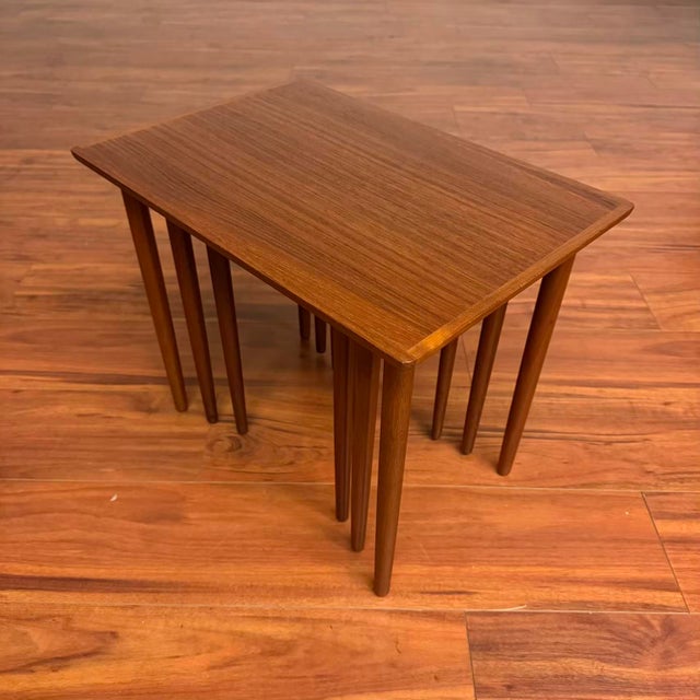 Bramin Møbler Bramin Mobler Danish Teak Nesting Tables - Set of 3 For Sale - Image 4 of 15
