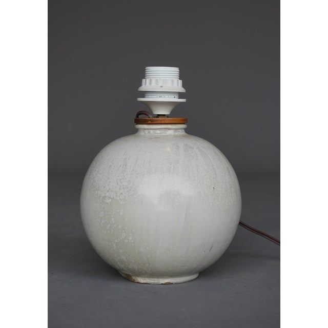 1930s Drip Glazed Ceramic Lamp from Roger Guerin, 1930s For Sale - Image 5 of 10