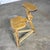 Early 20th Century Rustic Distressed Maple Cockfighting Betting or Sporting Chair Tri-Leg Base With Rope Detail For Sale - Image 9 of 12