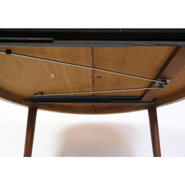 1960s Round Teak Dining Table with Extension Leaves by Severin Hansen, 1960s For Sale - Image 5 of 16