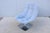 2020s Modern Contemporary Knoll Jehs+Laub Swivel Lounge Chair in Blue and White Fabric For Sale - Image 5 of 18