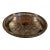 Vintage Round Gallery Silver Tray For Sale