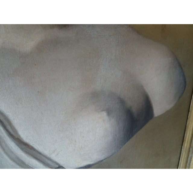 Wood Mid 19th Century Neoclassical French Painting in Giltwood Frame For Sale - Image 7 of 13