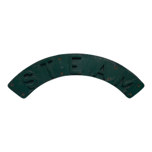 1920s Steam Industrial Arc Shaped Sign