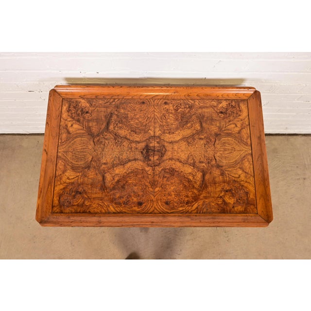 Wood Baker Furniture Modern Art Deco Sculptural Burl Wood End Table or Nightstand For Sale - Image 7 of 11
