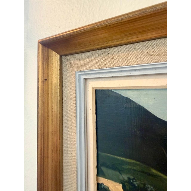 Vintage French Painting in Gilt Frame For Sale In Houston - Image 6 of 9