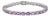 Hallmarked 925 Sterling Silver East West 13.65 Ct Oval Amethyst Tennis Bracelet For Sale