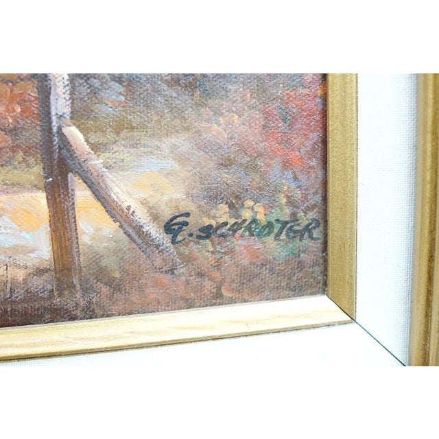 1960s European School Oil on Canvas Signed Original For Sale - Image 6 of 8