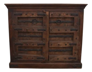 Reclaimed Solid Teak Wood Cabinet Made With Old Doors