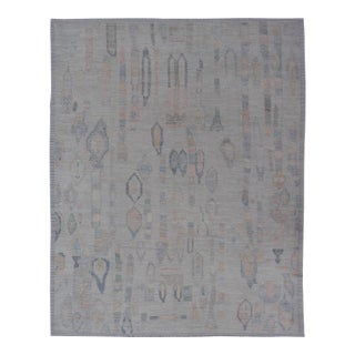 Modern Tribal Rug by Keivan Woven Arts, Handwoven Wool 9'0 X 11'11 For Sale