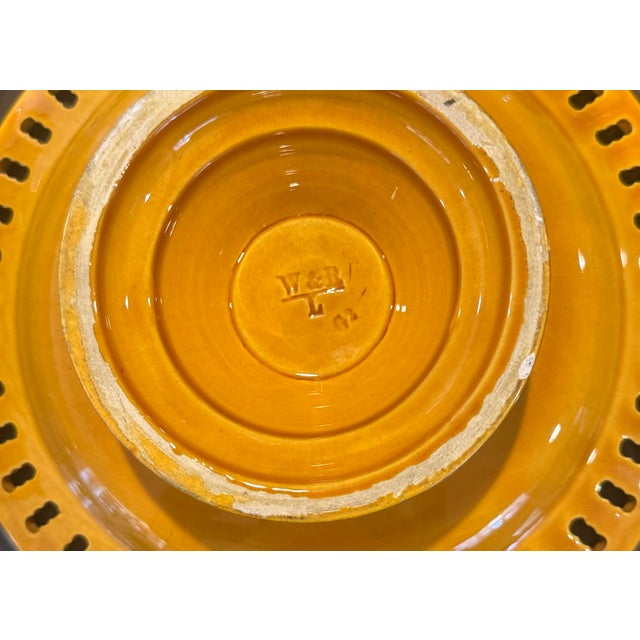 Antique 19th Century English Majolica 13 Pc Basketweave Dessert Service by Wittman & Roth, London For Sale - Image 9 of 12